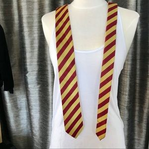 Red and Gold Striped Tie